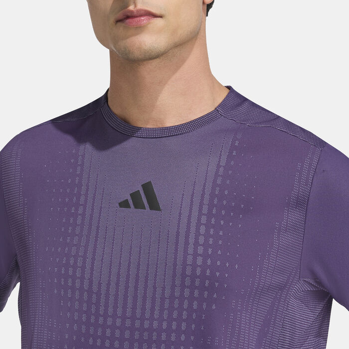 adidas Men's Airchill Training T-Shirt Purple image number 3