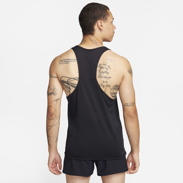 Nike Men's Fast Dri-FIT Running Vest Black Nike Men's Fast Dri-FIT Running Vest Black image number 1