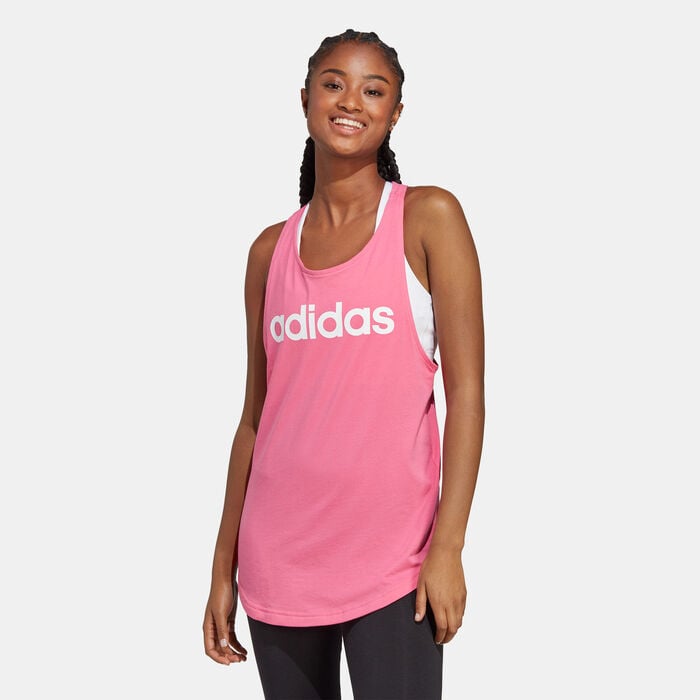 adidas Women's Essentials Loose Logo Tank Top Pink adidas Women's Essentials Loose Logo Tank Top Pink image number 0