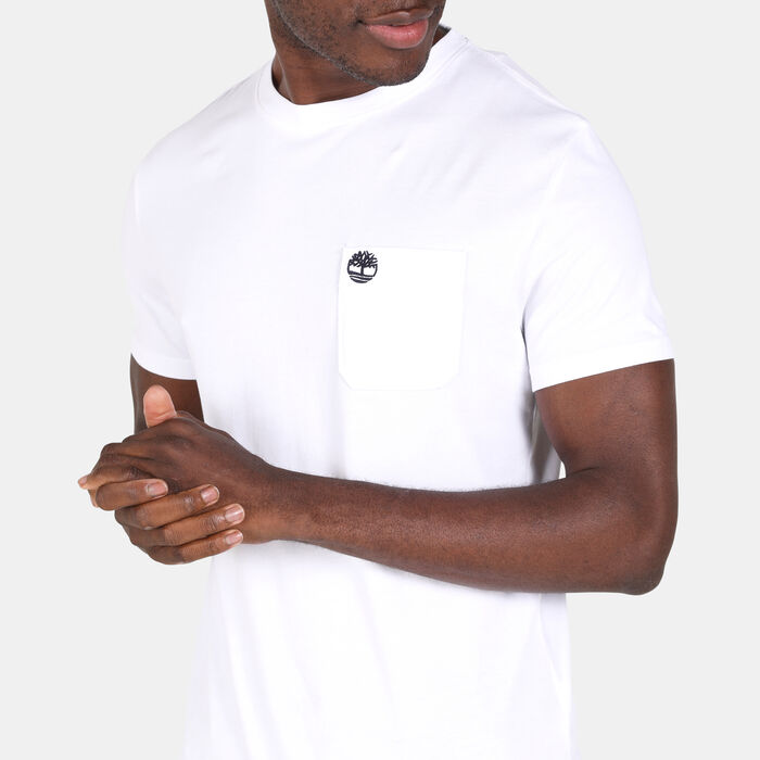 Buy Timberland Men\'s Dunstan River Pocket T-Shirt White in KSA -SSS