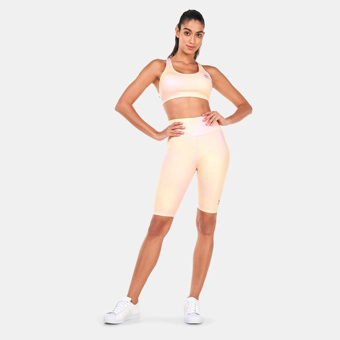 adidas Originals Women's Allover Print Sports Bra Pink adidas Originals Women's Allover Print Sports Bra Pink image number 2