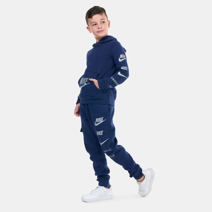 Nike Kids' Sportswear Standard Issue Fleece Hoodie (Older Kids) Blue image number 2