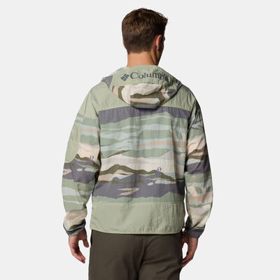 Columbia Men's Challenger II Novelty Full-Zip Windbreaker Hoodie Green