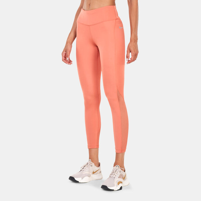 Nike Women's Dri-FIT Fast Running Leggings Peach Nike Women's Dri-FIT Fast Running Leggings Peach image number 0