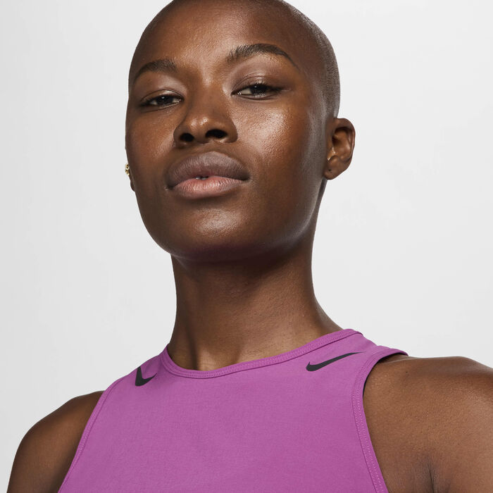 Nike Women's AeroSwift Dri-FIT ADV Cropped Running Tank Top Pink Nike Women's AeroSwift Dri-FIT ADV Cropped Running Tank Top Pink image number 2