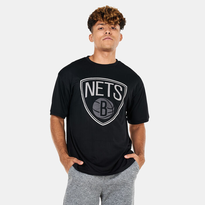New Era Men’s Brooklyn Nets NBA Outline Mesh T-Shirt Black New Era Men’s Brooklyn Nets NBA Outline Mesh T-Shirt Black image number 0