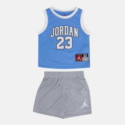 Jordan Kids' 23 Jersey and Shorts Set Grey