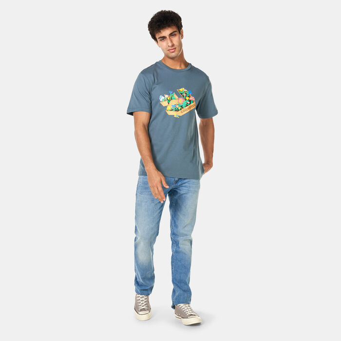 Converse Men's Star Chevron Herb Garden T-Shirt Blue Converse Men's Star Chevron Herb Garden T-Shirt Blue image number 2