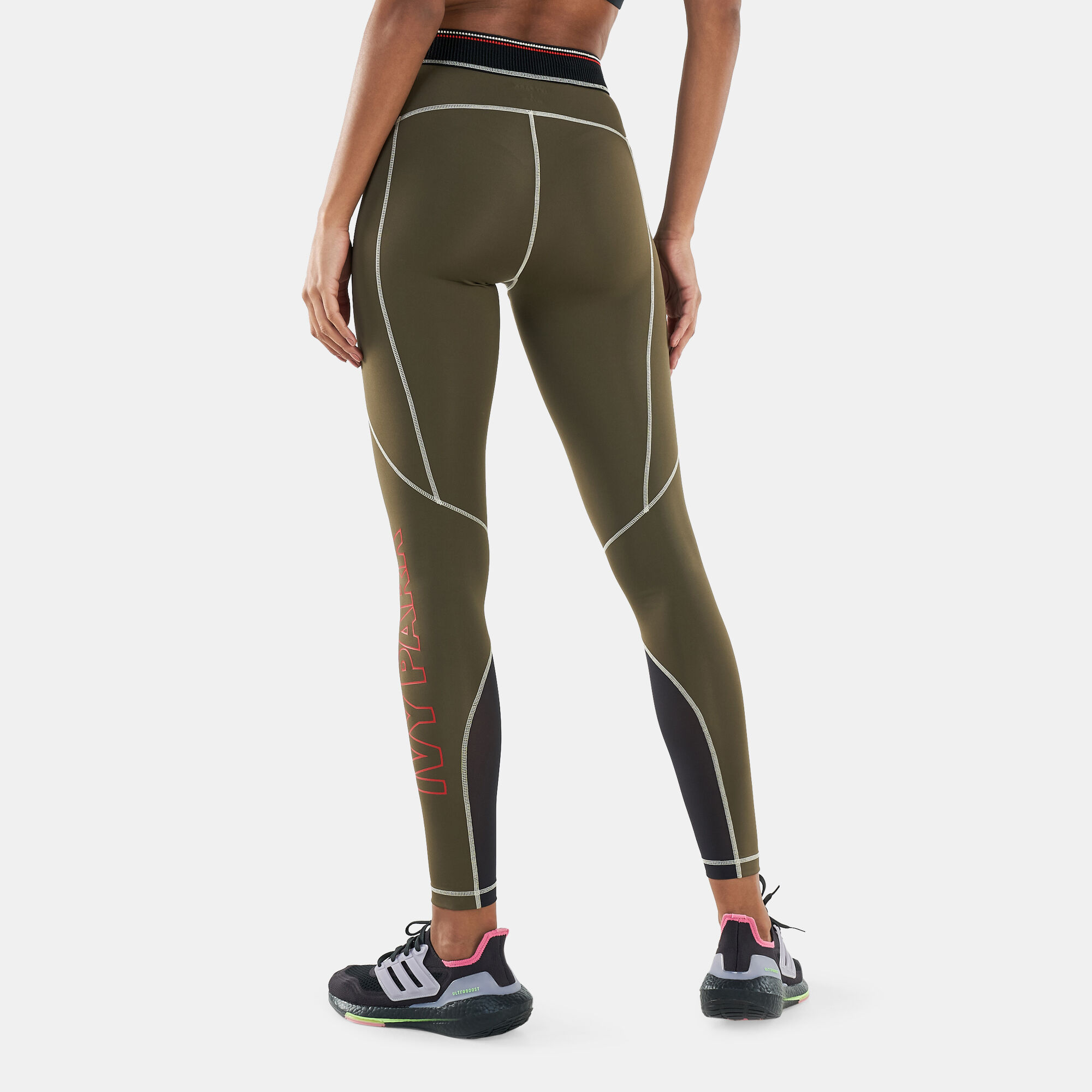 Buy Ivy Park Women s Contrast Stitch Logo Active Leggings Grey in