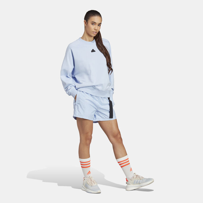 adidas Women's City Escape Shorts Blue adidas Women's City Escape Shorts Blue image number 2
