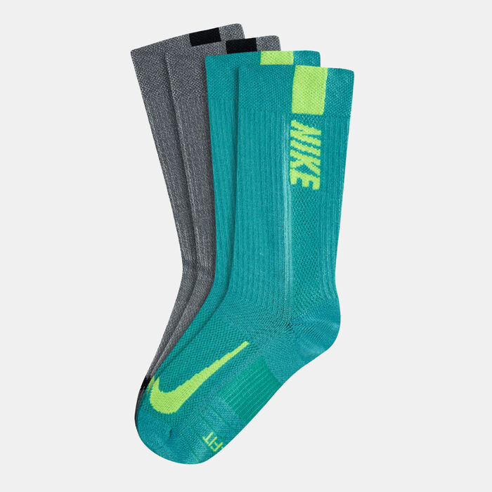 Nike Multiplier Running Crew Socks (2 Pairs) White Nike Multiplier Running Crew Socks (2 Pairs) White image number 0
