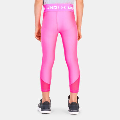 Under Armour Kids' HeatGear® Ankle Crop Leggings Pink