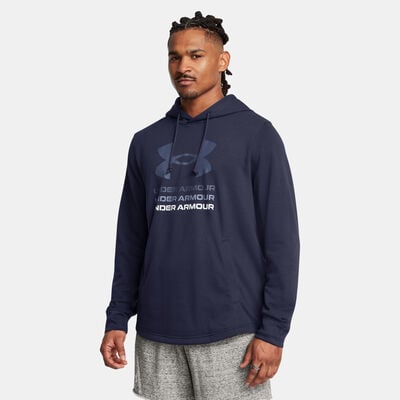 Under Armour Men's Rival Terry Graphic Hoodie Blue Under Armour Men's Rival Terry Graphic Hoodie Blue
