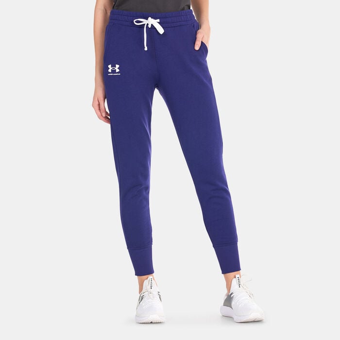 Buy Under Armour Women's UA Rival Fleece Sweatpants Blue in KSA -SSS