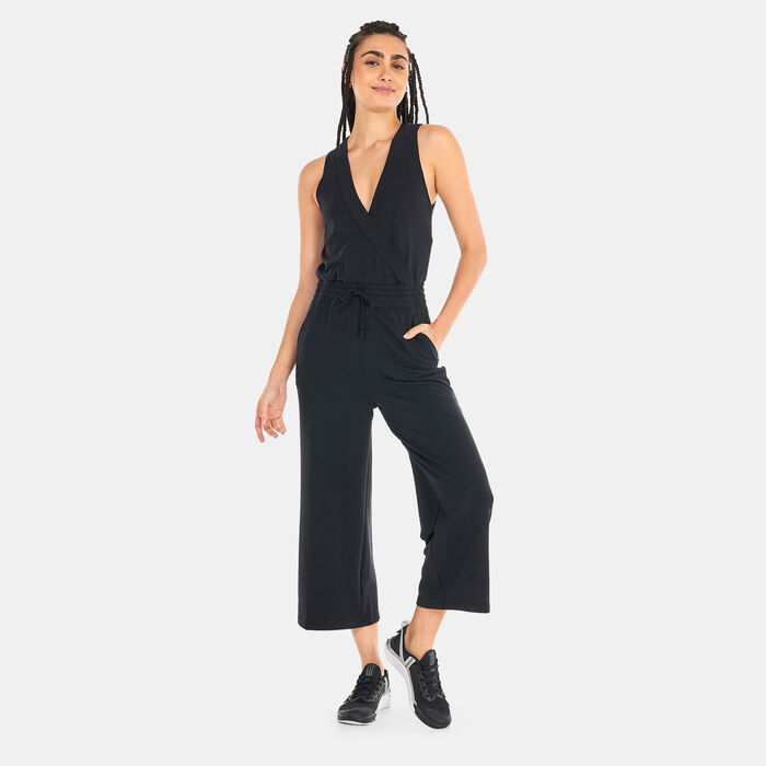 Nike Women's Yoga Dri-FIT French Terry Jumpsuit Black image number 0
