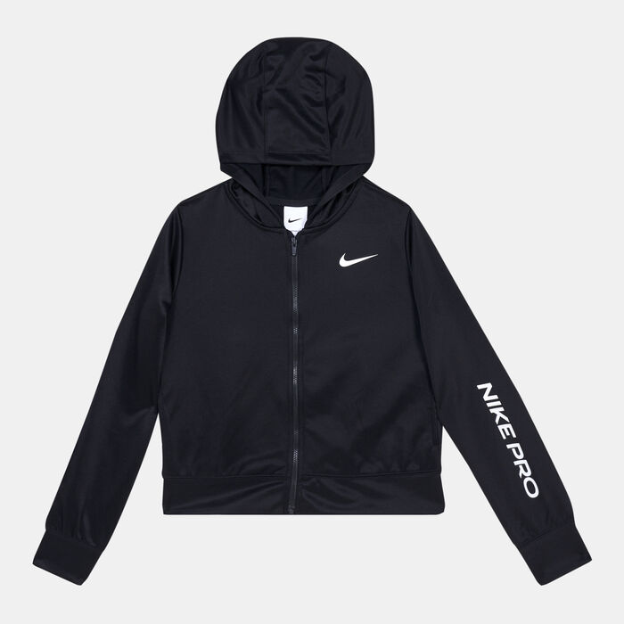 Nike Therma Fit Kids Black Nike Coat Shop Nike Kids' Pro Therma-FIT Full-Zip Hoodie Black Online In KSA