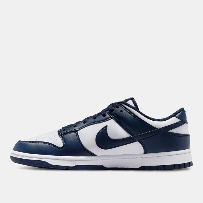 Nike Men's Dunk Low Retro Shoes Blue Nike Men's Dunk Low Retro Shoes Blue image number 4