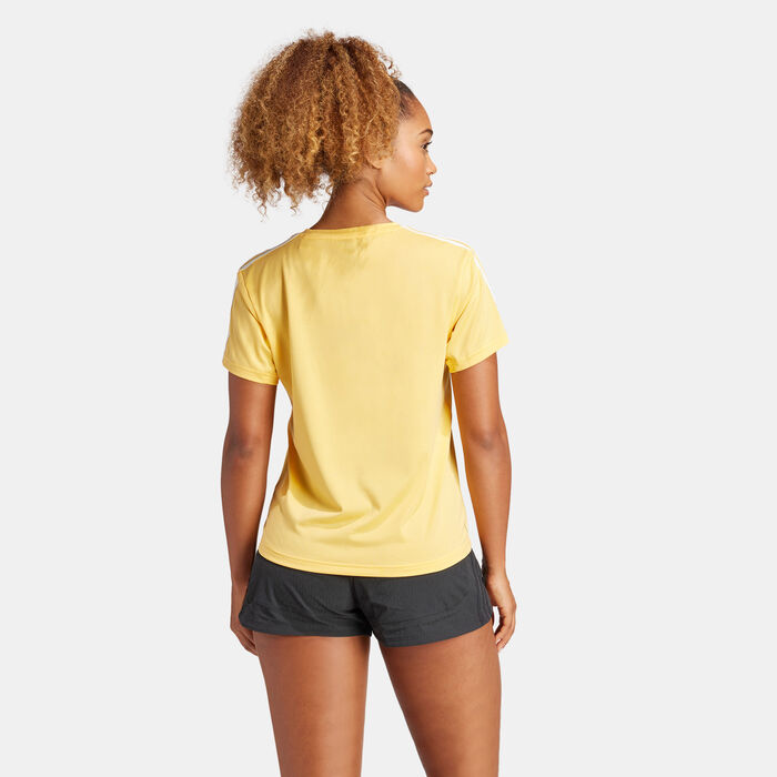 adidas Women's AEROREADY Train Essentials Training T-Shirt yellow adidas Women's AEROREADY Train Essentials Training T-Shirt yellow image number 1