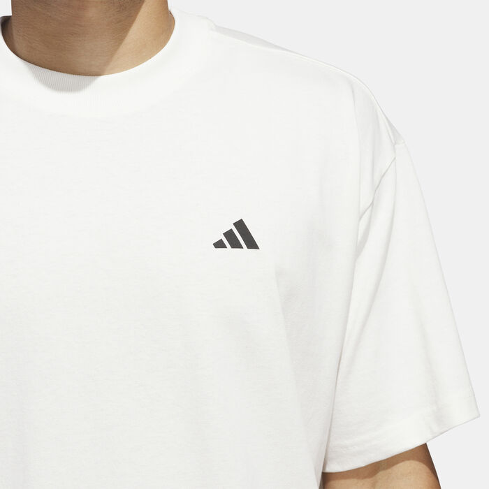 adidas Men's Anthony Edwards Seasonal Logo T-Shirt White adidas Men's Anthony Edwards Seasonal Logo T-Shirt White image number 3