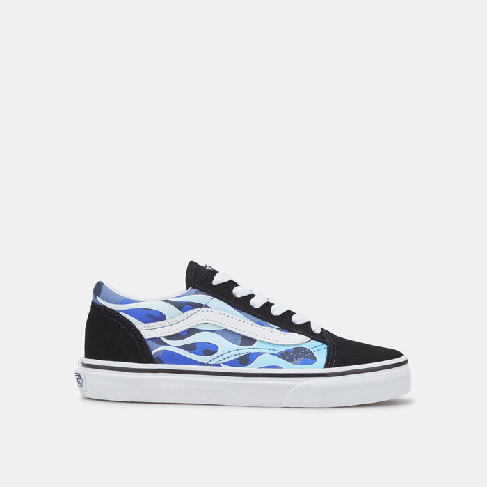 Vans Kids' Camo Flame Old Skool Unisex Shoe (Younger Kids) Blue Vans Kids' Camo Flame Old Skool Unisex Shoe (Younger Kids) Blue image number 0