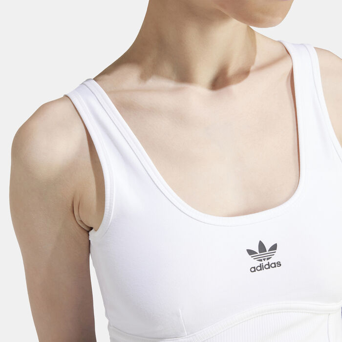 adidas Originals Women's Trefoil Tank Top White adidas Originals Women's Trefoil Tank Top White image number 4