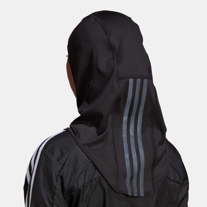 adidas Women's Run Icons 3-Stripes Sport Hijab Black adidas Women's Run Icons 3-Stripes Sport Hijab Black image number 1