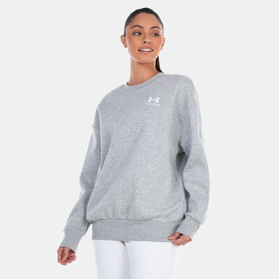 Under Armour Women's UA Essential Fleece Sweatshirt Grey Under Armour Women's UA Essential Fleece Sweatshirt Grey