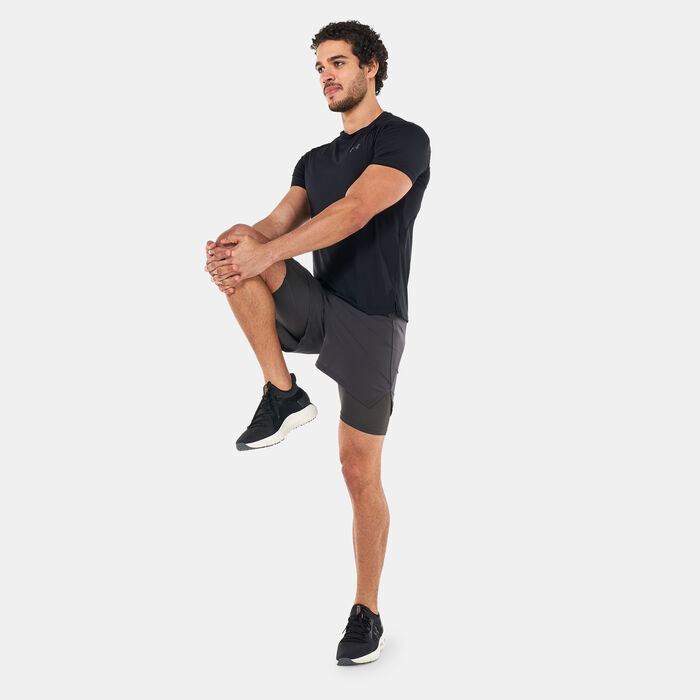 Under Armour Men's UA Iso-Chill Run 2-in-1 Shorts Grey Under Armour Men's UA Iso-Chill Run 2-in-1 Shorts Grey image number 2