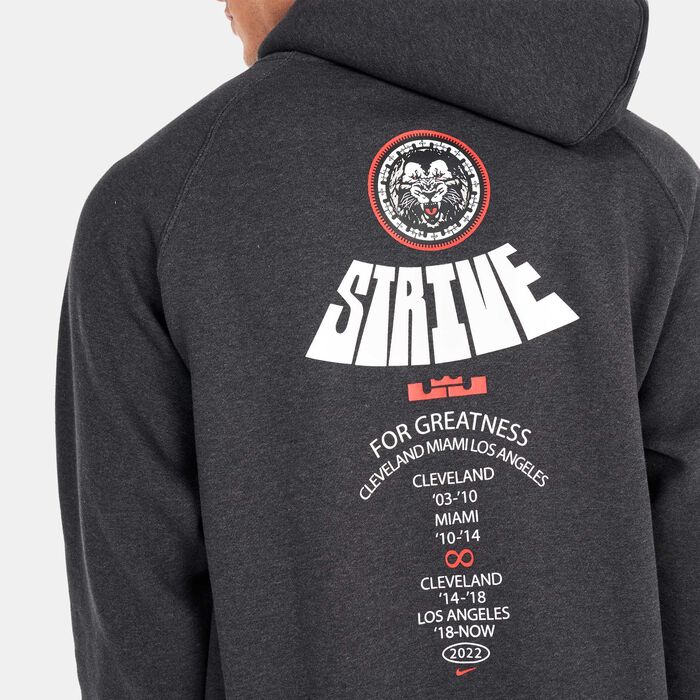 Nike Men's LeBron James Pullover Hoodie Black image number 3