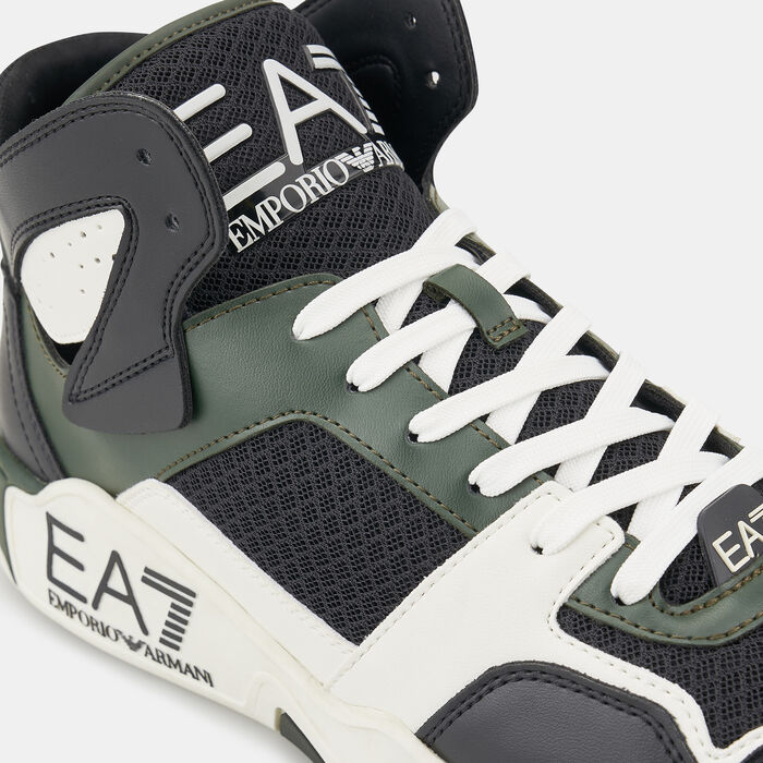 EA7 Emporio Armani Men's Basket Mid Shoes Green EA7 Emporio Armani Men's Basket Mid Shoes Green image number 4