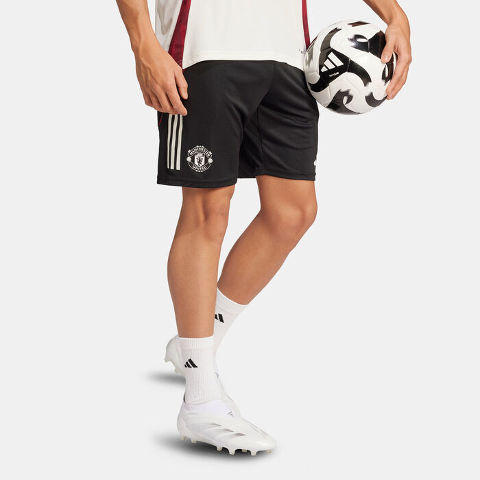 adidas Men's Manchester United Tiro 24 Football Training Shorts Black image number 2