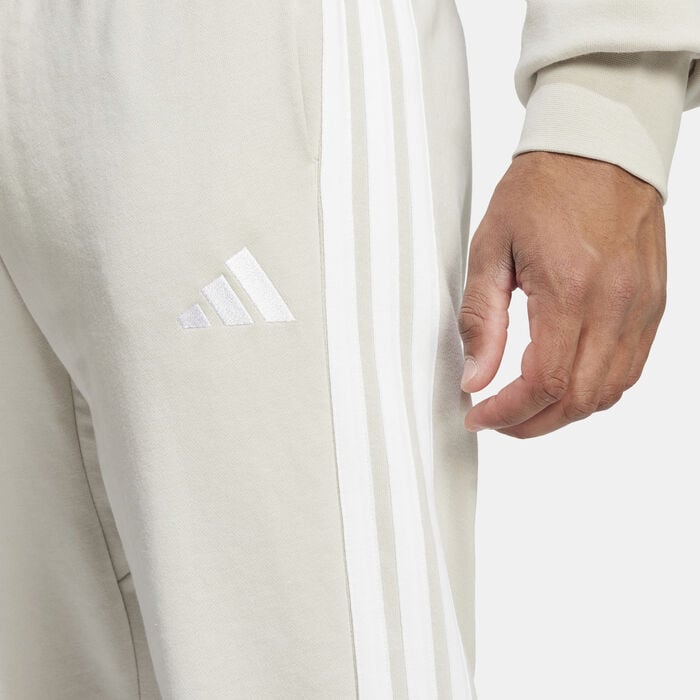 adidas Men's Essential 3-Stripes French Terry Joggers Beige adidas Men's Essential 3-Stripes French Terry Joggers Beige image number 3