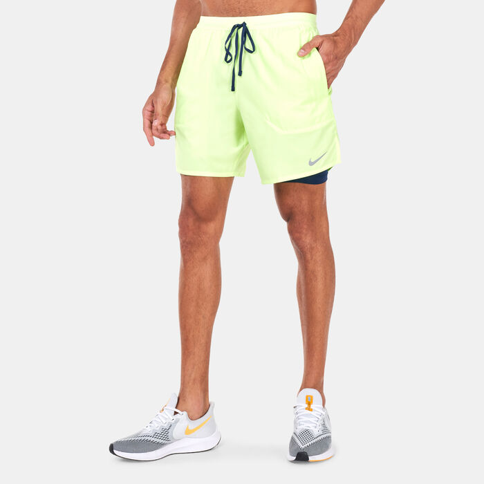 Nike Men's Stride Dri-FIT 2-in-1 Running Shorts Green image number 0
