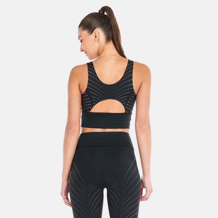 PUMA Women's FOREVER Luxe Graphic Training Sports Bra Black PUMA Women's FOREVER Luxe Graphic Training Sports Bra Black image number 1