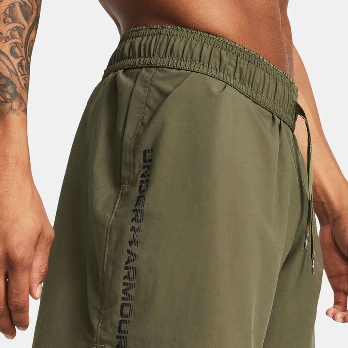 Under Armour Men's Tech Woven Wordmark Training Shorts Green Under Armour Men's Tech Woven Wordmark Training Shorts Green image number 3