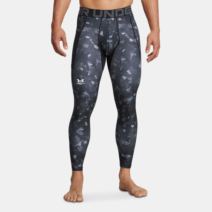 Under Armour Men's HeatGear Printed Leggings Black image number 0