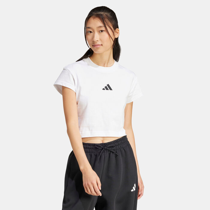 adidas Women's Future Icons Small Logo T-Shirt White adidas Women's Future Icons Small Logo T-Shirt White image number 0