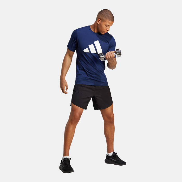 adidas Men's Train Essentials Feelready Logo Training T-Shirt Blue image number 2