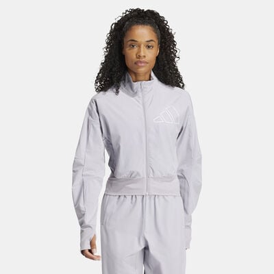 adidas Women's Full-Zip Training Jacket Grey adidas Women's Full-Zip Training Jacket Grey
