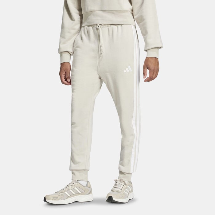 adidas Men's Essential 3-Stripes French Terry Joggers Beige adidas Men's Essential 3-Stripes French Terry Joggers Beige image number 0