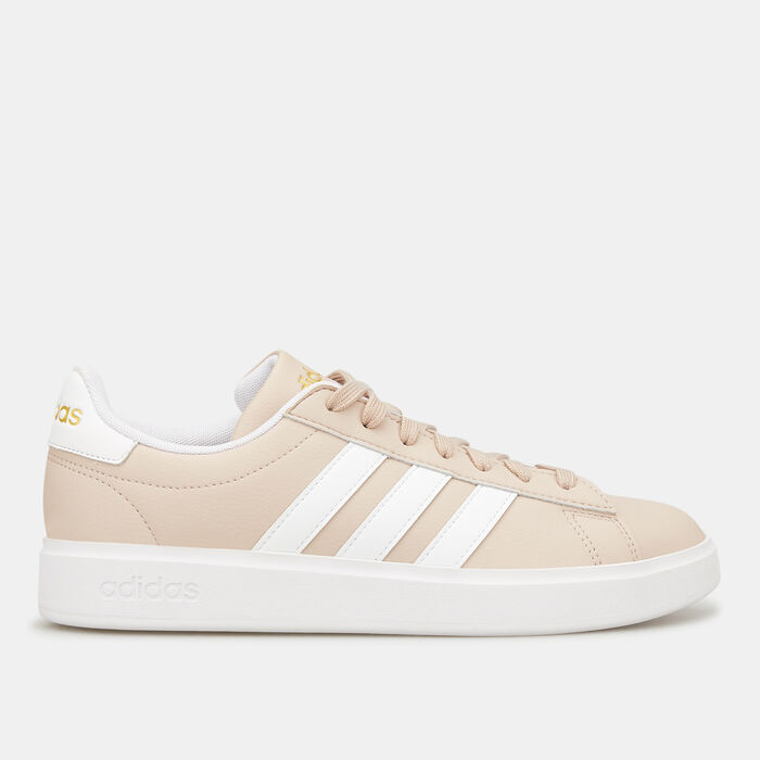 adidas Women's Grand Court Cloudfoam Lifestyle Court Comfort Shoe Beige image number 0