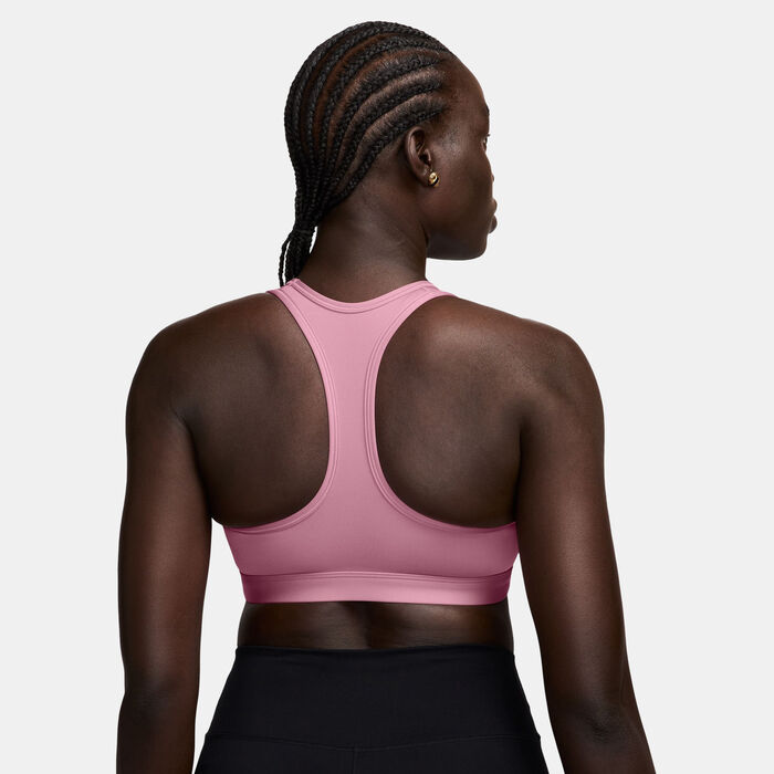Nike Women's Dri-FIT Swoosh Medium-Support Training Sports Bra Pink image number 1