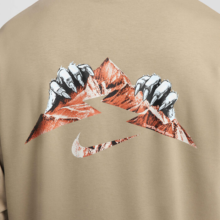 Nike Men's Trail Dri-FIT Fleece Running Hoodie Beige image number 4