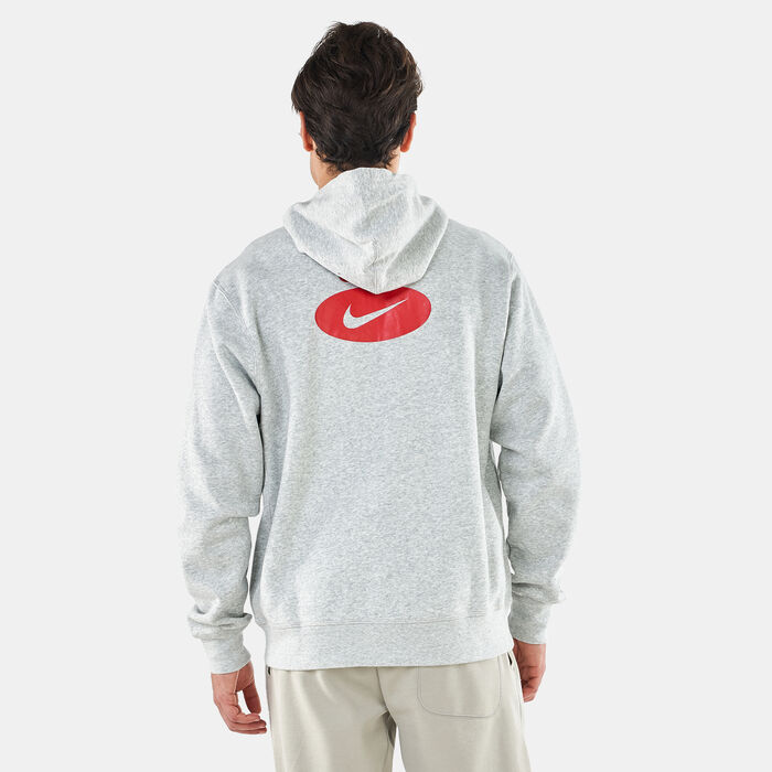 Nike Men's Sportswear Swoosh League Fleece Hoodie White image number 1