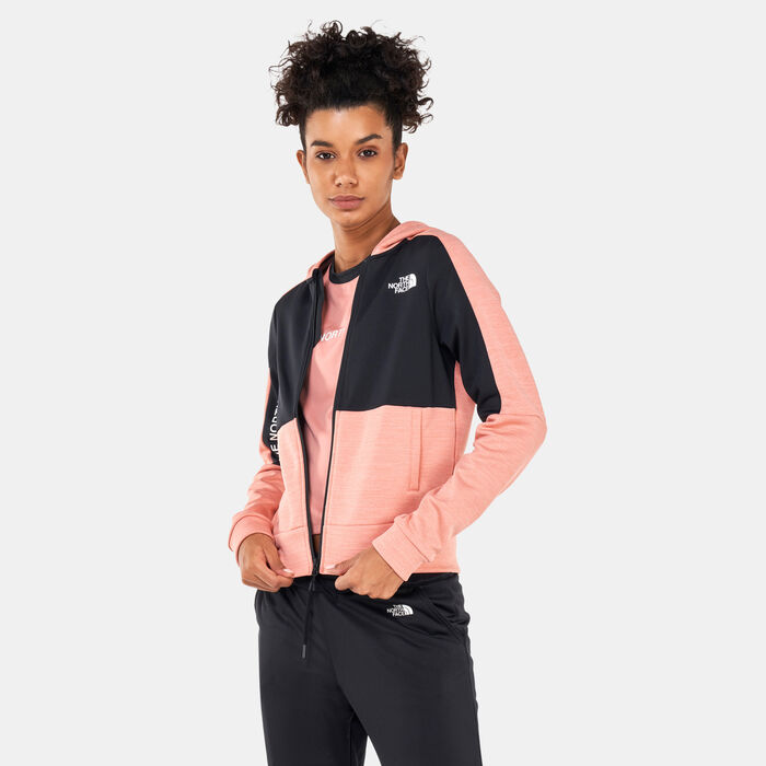 The North Face Women's Mountain Athletics Full Zip Fleece Jacket Pink The North Face Women's Mountain Athletics Full Zip Fleece Jacket Pink image number 0