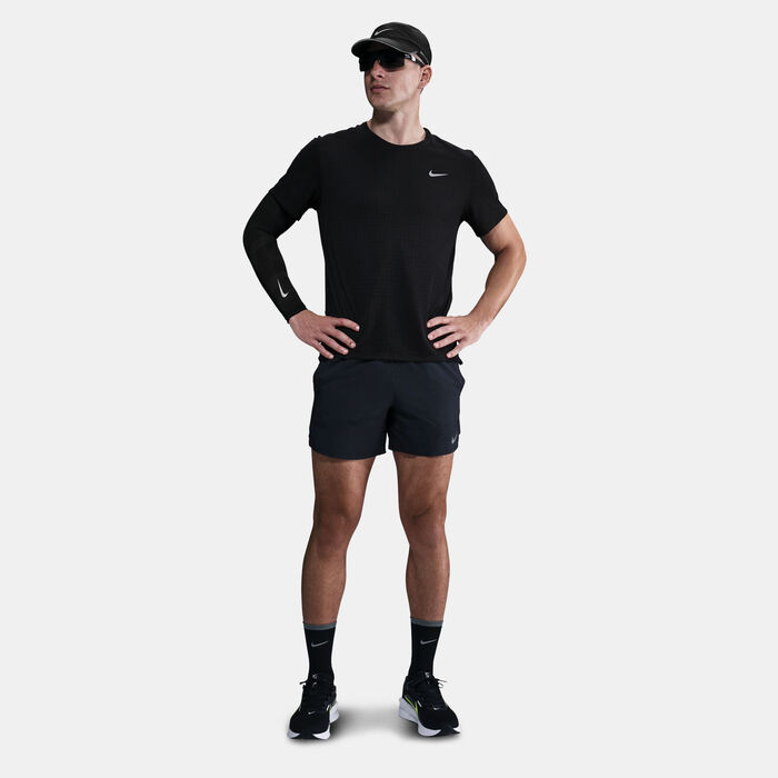 Nike Men's Miler Breathe Dri-FIT Running Top Black image number 2