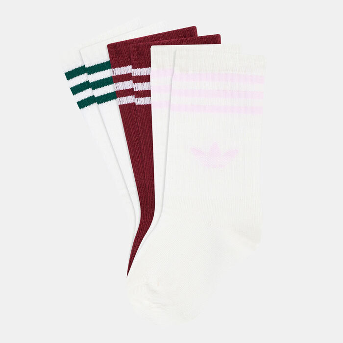 adidas Originals Kids' Crew Socks (3 Pair) Red adidas Originals Kids' Crew Socks (3 Pair) Red image number 0