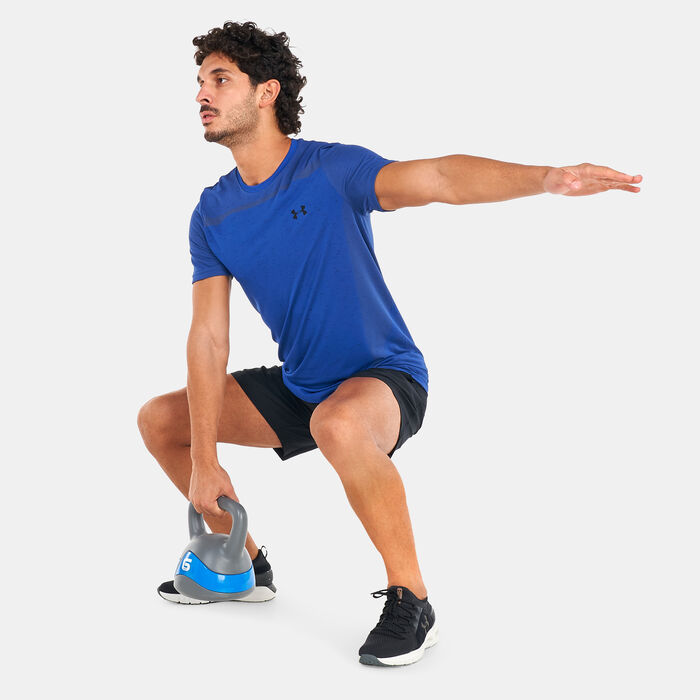 Under Armour Men's UA Seamless T-Shirt Blue Under Armour Men's UA Seamless T-Shirt Blue image number 2