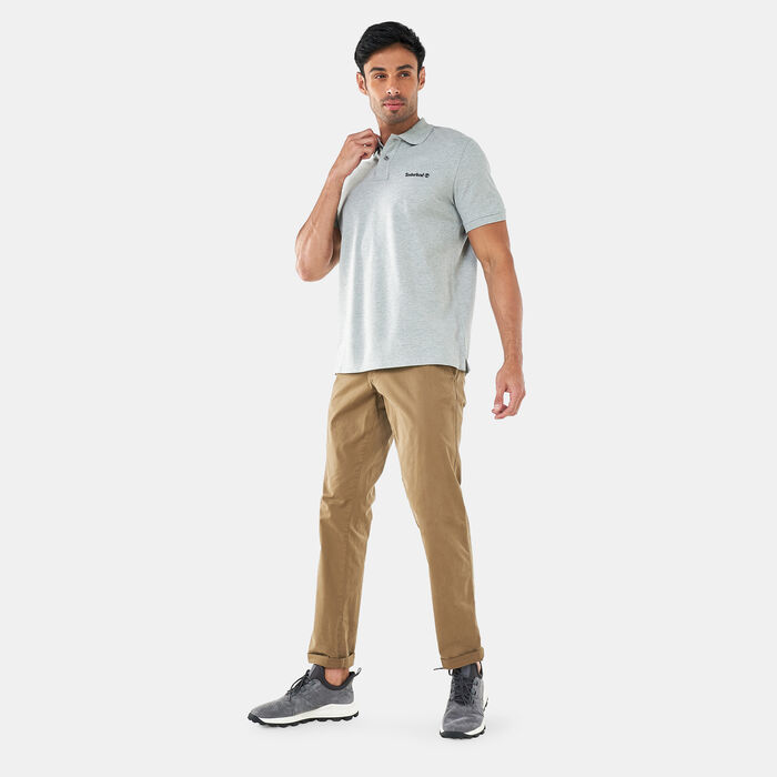 Timberland Men's Small Logo Polo Shirt Grey image number 2
