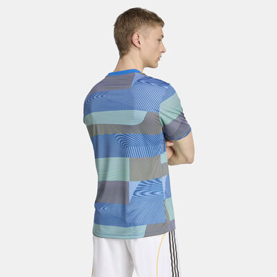 adidas Men's Real Madrid 25/26 Pre-Match Football Jersey Blue adidas Men's Real Madrid 25/26 Pre-Match Football Jersey Blue